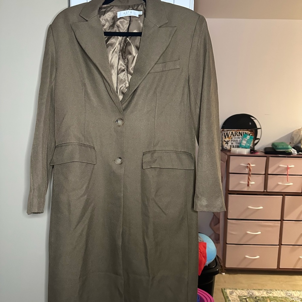 Astr Olive Pea Coat